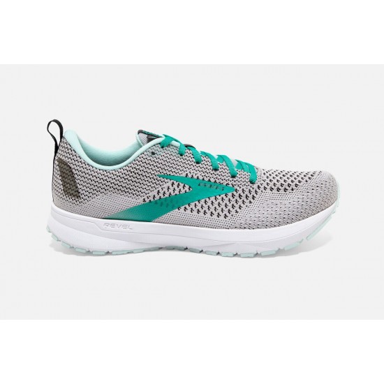 Brooks Revel 4 Grey/Fair Aqua/Black CA0924-635 Women